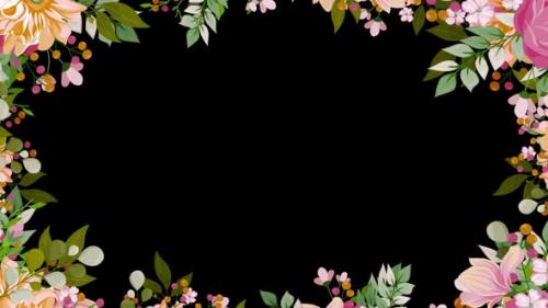 Videohive - Floral Frame with Transparency - 2 Clips - 35618835 - 35618835