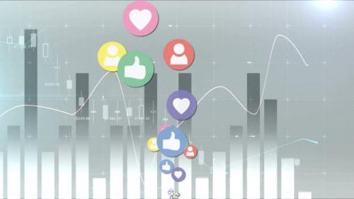 Videohive - Social media icons moving 4k - 35623460 - 35623460