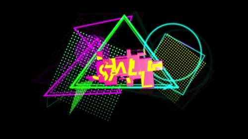 Videohive - Sale advertisement in Retro Eighties style. 4k - 35623491 - 35623491