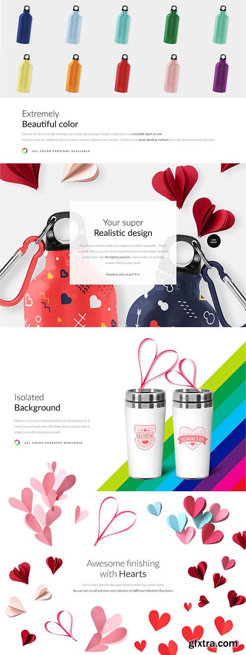 CreativeMarket - Mugs & Bottles To-Go for Couples Mocup 5890078