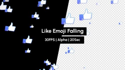 Videohive - Like React Emoji Falling - 35636445 - 35636445