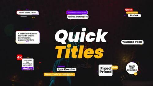 Videohive - Quick Trendy Titles (MOGRT) - 24791350 - 24791350