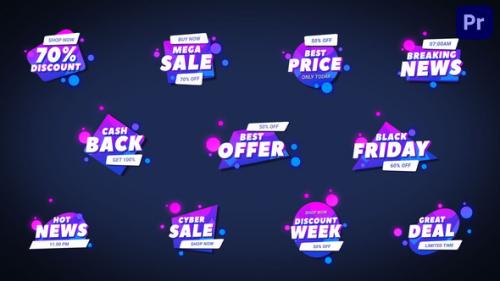 Videohive - Sale & News Neon Badges [Premiere Pro] - 35763995 - 35763995