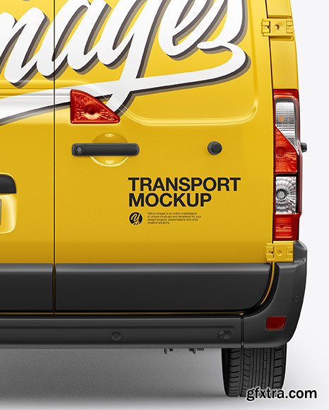 Panel Van Mockup - Back View 95050