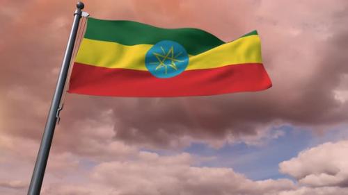 Videohive - Ethiopia Flag 4K - 35825118 - 35825118