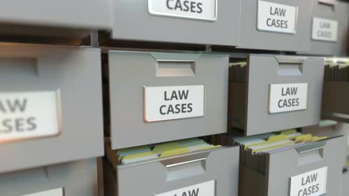 Videohive - File Cabinet with LAW CASES Text - 35826371 - 35826371