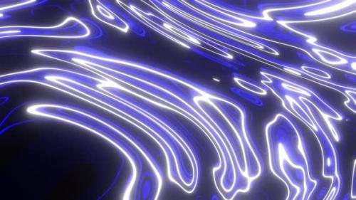 Videohive - Neon Blue And White Spots Background Vj Loop 4K - 35826415 - 35826415