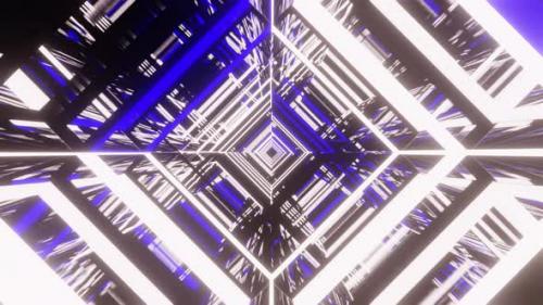 Videohive - Winter Blue Jail Background Tunnel Vj Loop 4K - 35826420 - 35826420