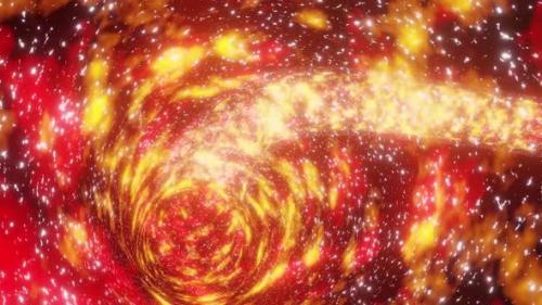 Videohive - Fire Red And Orange Colored Space Tunnel Background Vj Loop HD - 35826425 - 35826425