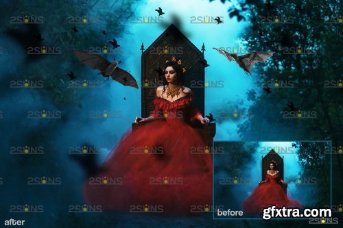 32 Halloween overlay Photoshop overlay Realistic bat clipart