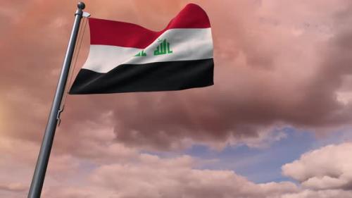 Videohive - Iraq Flag 4K - 35833833 - 35833833