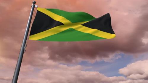 Videohive - Jamaica Flag 4K - 35833835 - 35833835