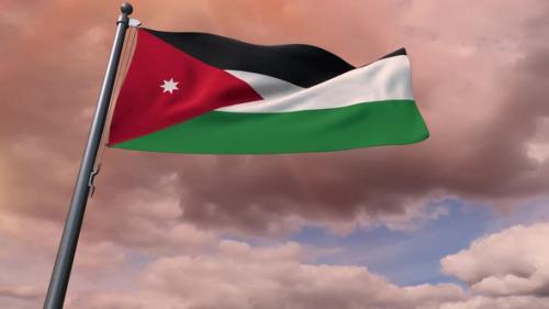 Videohive - Jordan Flag 4K - 35833838 - 35833838