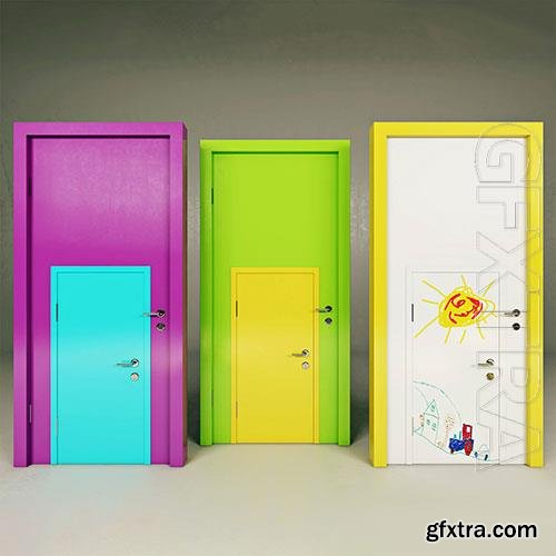 3D Models Colorful doors 45