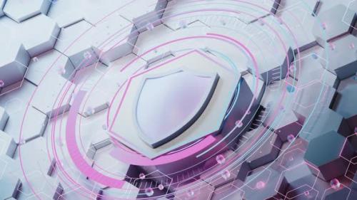 Videohive - Shield and Hexagonal background - 35835064 - 35835064