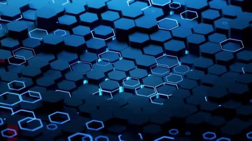 Videohive - Hexagonal scientific and technological materials - 35835066 - 35835066