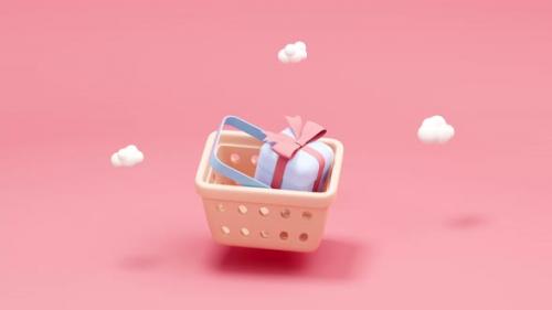 Videohive - Shopping basket and gifts - 35835071 - 35835071