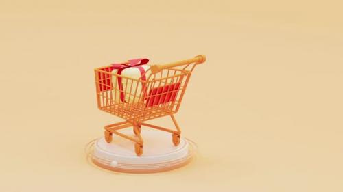 Videohive - Shopping cart and gifts - 35835076 - 35835076