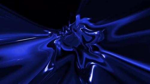 Videohive - Blue Color Abstract Holographic Glossy Liquid Background Animation - 35812313 - 35812313