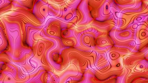 Videohive - Pink Red Color Abstract Seamless Line Pattern Liquid Animated Background - 35812430 - 35812430