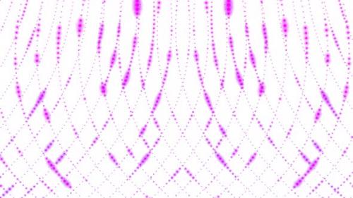 Videohive - Pink Color Glowing Digital Particle Grid Line Animated On White Background - 35812472 - 35812472