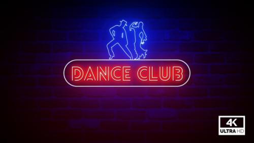 Videohive - Dance Club Neon Sign Flickering Neon Light Animation - 35814869 - 35814869