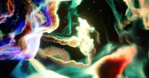 Videohive - Loopable Animation Space Travel Throug Colorful Nebula Clouds - 35786809 - 35786809