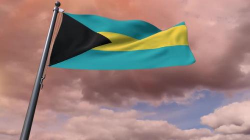 Videohive - Bahamas Flag 4K - 35791773 - 35791773