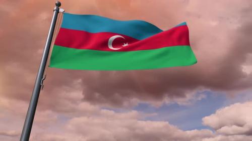 Videohive - Azerbaijan Flag 4K - 35791776 - 35791776