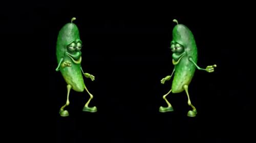 Videohive - Two Cucumber - Looped Dance with Alpha Channel and Shadow - 35797051 - 35797051