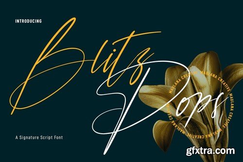 Blitz Pops Signature Script Font