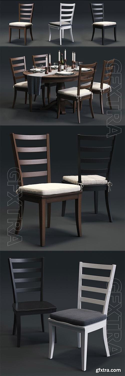3D Models Table + chair 007