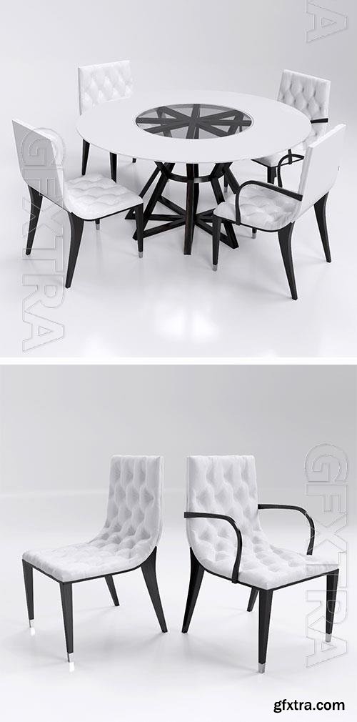 3D Models Table + chair 007