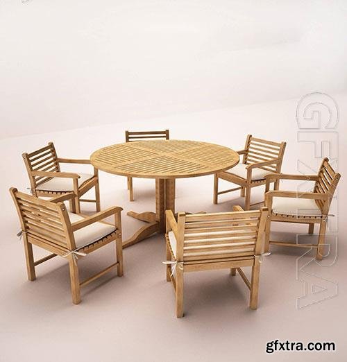 3D Models Table & chairs 011