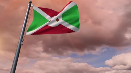 Videohive - Burundi Flag 4K - 35807615 - 35807615