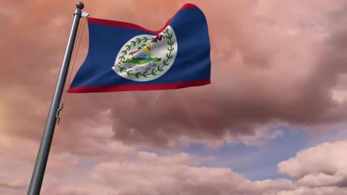 Videohive - Belize Flag 4K - 35807616 - 35807616