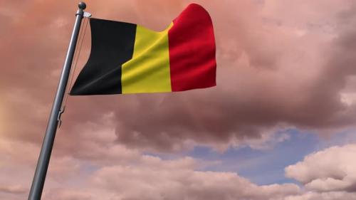 Videohive - Belgium Flag 4K - 35807622 - 35807622