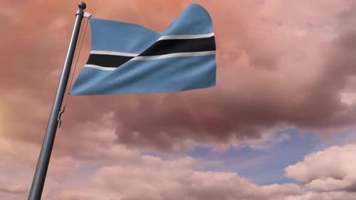 Videohive - Botswana Flag 4K - 35807623 - 35807623