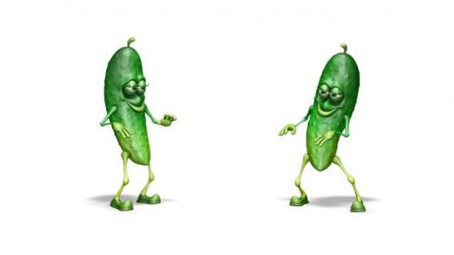 Videohive - Two Cucumbers - Looped Cartoon Dance - 35808673 - 35808673