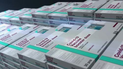 Videohive - Covid-19 Vaccine booster dose pack loopable seamless - 35809419 - 35809419