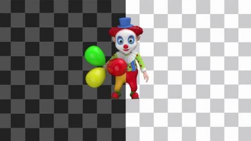 Videohive - Clown With Balloons Looped - 35810977 - 35810977