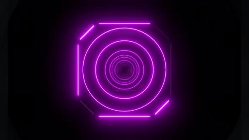 Videohive - 4k Pink Neon Radial Tunnel - 35766241 - 35766241