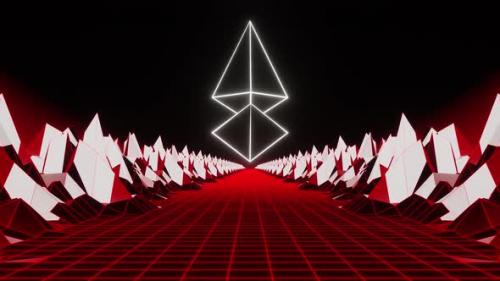 Videohive - Ethereum Red Crypto Road Background HD - 35766687 - 35766687