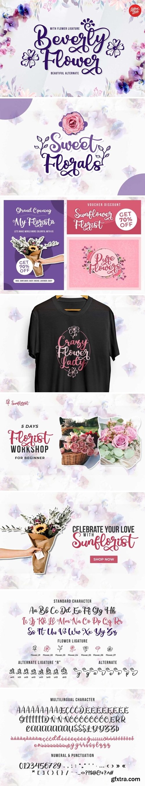 Beverly Flower Font