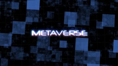 Videohive - Metaverse Text Cyber Glitch Background - 35784980 - 35784980