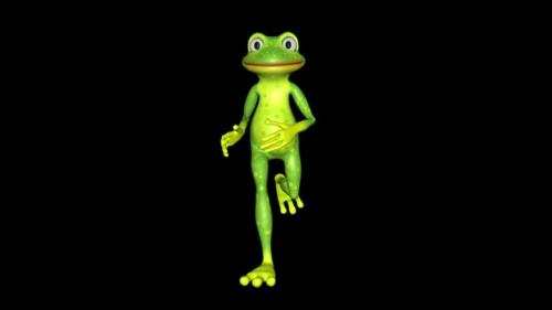 Videohive - Frog Runs Looped Alpha Channel - 35831968 - 35831968