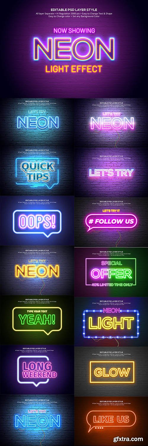 Neon Text Effect vol.3