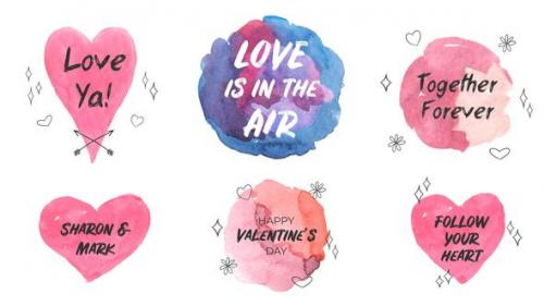 Videohive - Love is in the Air. Watercolor Titles - 35835509 - 35835509