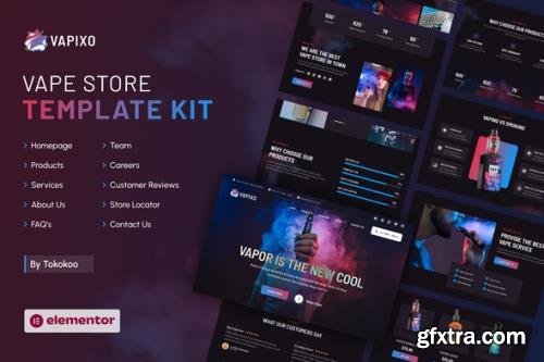 ThemeForest - Vapixo v1.0.1 - Vape Store Elementor Pro Template Kit - 35872869