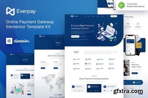 ThemeForest - Everpay v1.0.0 - Online Payment Gateway & Fintech Elementor Template Kit - 35876262